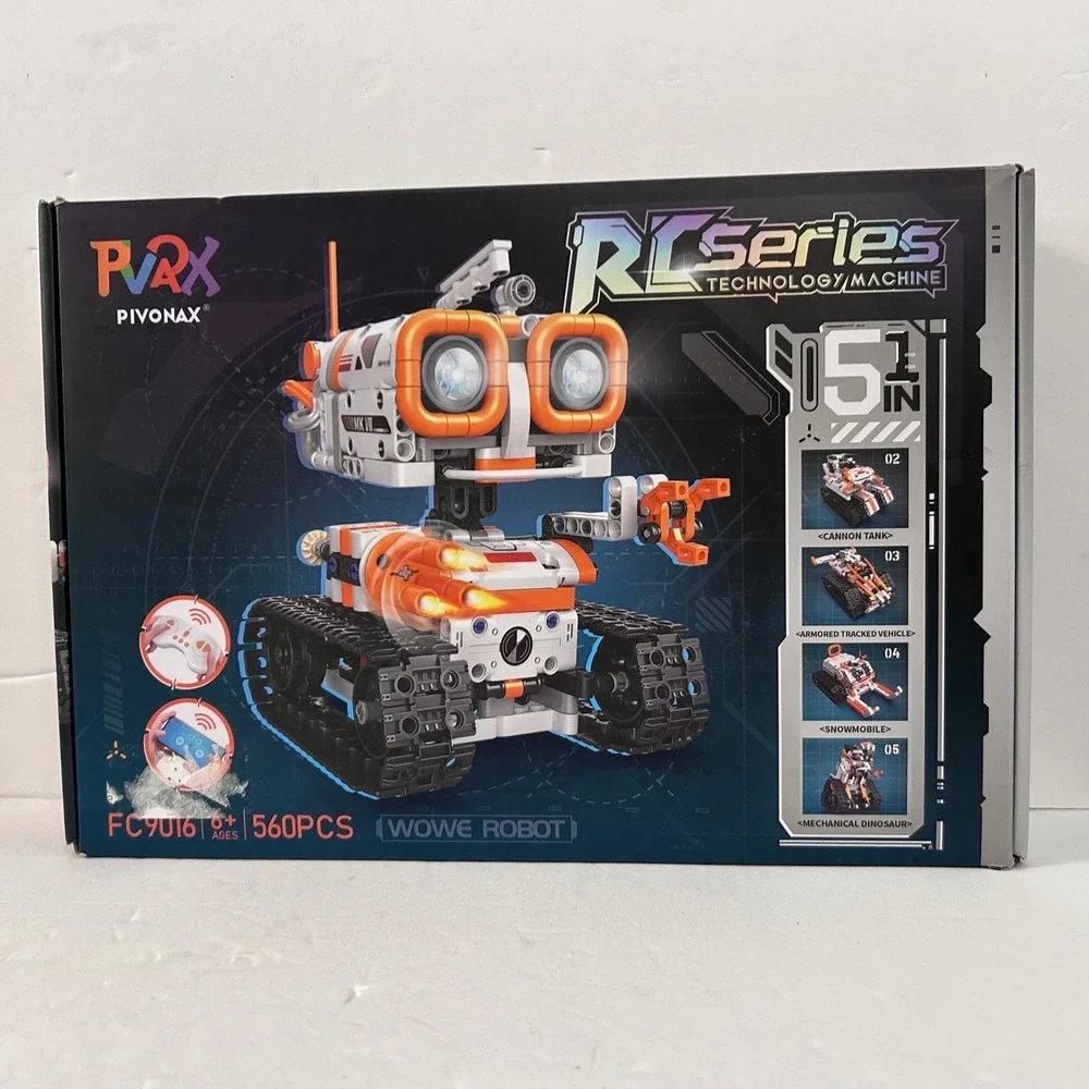Pivonax 5-in-1 STEM Robot Building Toy Kit RC App Control 560 Pcs FC9016